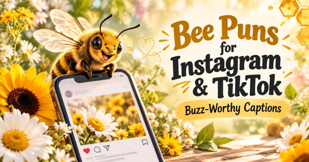 Bee Puns for Instagram and TikTok Captions