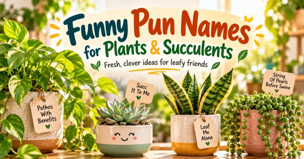 Funny Pun Names for Plants and Succulents