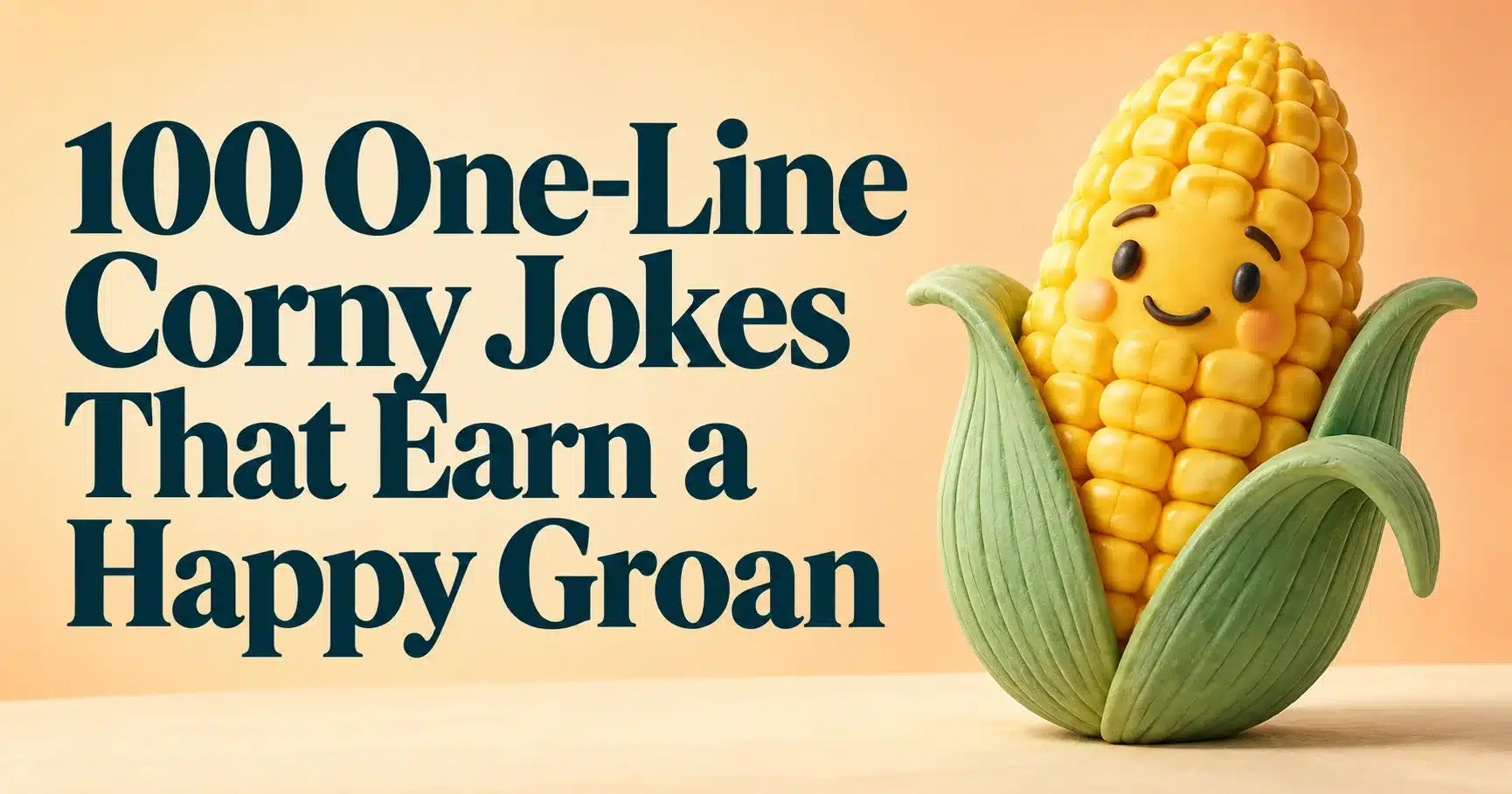 100+ One-Line Corny Jokes That Earn a Happy Groan A corny one-liner should make a listener picture the thing and groan a beat later. ‘The doormat is excellent at making a first impression’ is obvious in exactly the way the form enjoys. These clean lines give household objects, food, pets, weather, and travel gear small personalities. You can put one in a lunch note, use one beneath a photo, or say it when the object is right there. The setting does some of the setup for you. Pick one line, give it a normal voice, and do not explain the turn after the listener has already heard it. Breakfast-table groaners Food offers familiar objects and small dramas. These lines can go on a lunchbox note or under a kitchen photo without a lengthy setup. • My cereal wants a more meaningful relationship with the milk, but the bowl keeps things shallow. • The toast burned its bridges and then asked for more butter. • My egg took a day off because it felt a little scrambled. • The pancake has a habit of changing sides when the heat is on. • The coffee is my morning coach, though its advice is always too strong. • My banana slipped out of the conversation before dessert. • The oatmeal likes routine; it has the same morning meeting every day. • My waffle is full of holes but still makes a convincing breakfast plan. • The jam brought its best spread to the table. • The spoon thinks it can stir up excitement before sunrise. A corny line can be obvious and still work if the timing is right. Read it as an ordinary sentence, not as a dramatic riddle. The joke is small; overexplaining it takes away its charm. Things the house would say if it could Giving an ordinary object one mildly unreasonable opinion makes a dependable one-line joke. The object is the harmless target, so the line travels easily between audiences. • My closet believes every pile on the floor is a personal rejection. • The hallway mirror keeps reflecting on my questionable hat choices. • My sofa offers excellent support but never helps with the dishes. • The light switch has two moods and announces both immediately. • The drawer is keeping secrets, mostly spare batteries and old receipts. • The vacuum asked for a break after taking in too much. • My front door insists that every exit is also a fresh entrance. • The pillow gives soft advice and refuses to discuss deadlines. • The thermostat is always adjusting its attitude toward the family. • The rug wants credit for being walked all over without complaining. If one of these lines resembles a familiar joke, make it specific to your actual home. A drawer full of mystery keys or a sofa claimed by a dog gives the object a fresh scene. A strong one-liner makes the listener picture something real before the absurdity arrives. Desk and school lines that stay kind These make light of pencils, paper, and schedules, not the person who is behind on a task. That distinction matters in a classroom or office. • My pencil has a point, but it loses confidence near the eraser. • The homework put itself on the fridge because it wanted a higher grade of attention. • My calendar booked a day off and immediately filled it with reminders. • The stapler formed a close attachment to its paperwork. • The notebook keeps every bad idea in perfect order. • My ruler measures success in tiny increments and is very patient about it. • The whiteboard enjoys a fresh start almost as much as the eraser does. • The paperclip calls itself the team's smallest project manager. • My pen stopped mid-sentence because it needed some time to think in ink. • The lunch bell has a powerful argument and no interest in a rebuttal. When sharing a school joke with a child, avoid using it to disguise criticism about grades. A line about a pencil can be a silly note of encouragement. In an office, use a desk joke in a casual channel after the real information is clear. Backyard jokes with muddy shoes Nature brings movement and shape. These jokes do not depend on a scientific claim; they give the garden an imaginary social life. • The tree keeps branching into new hobbies every spring. • My garden hose is under pressure, but it handles the flowers well. • The puddle has been reflecting on its place in the driveway. • The sunflower turns toward praise and insists it is just following the light. • The fence has strong boundaries and a shaky opinion of the wind. • My shovel digs deep conversations but leaves a mess afterward. • The cloud came to the picnic and immediately changed the mood. • The pebble on my path thinks every step is a major event. • The lawn mower always cuts the meeting short. • The watering can pours its heart out to the tomatoes. A photo caption can use the exact object in the image. A sunflower line under a gray street scene feels pasted on. For a conversation, the backyard observation can follow a true remark about the rain or the garden, which gives the joke its opening. Animal characters with small ambitions These are cartoon scenarios rather than claims about real animal behavior. Let the image be clear and the ending short. • The turtle packed for a sprint and arrived with a very relaxed itinerary. • My dog is running for office on a platform of more walks. • The squirrel keeps a backup plan in every tree. • The duck joined the choir because it already knew how to quack the high notes. • The cat hired me as staff and still has not explained the salary. • The snail ordered express delivery and then offered to pick it up. • The rabbit started a gardening business with an aggressive lunch policy. • The owl refuses to answer questions until everybody else has asked one. • The goldfish is circling the issue with remarkable persistence. • The sheep brought a sweater to a meeting about winter clothing. Animal one-liners are funnier when the imagined ambition fits the animal. A squirrel with backup plans suggests stored nuts without explaining the link. A dog campaigning for walks is a scene many owners recognize. Keep the character in the line; do not add a paragraph after the punchline. Travel-sized silliness A suitcase, ticket, or road sign gives a short joke a setting. Use these in a travel text or caption if they genuinely match the trip. • My suitcase wants to see the world but insists I carry every concern. • The train ticket knows where we are going and refuses to drive. • The map and I disagree, so the scenic route wins again. • The elevator takes me places without leaving the building. • The hotel pillow has heard every version of my travel plans. • My shoes have logged a complaint about the itinerary. • The road sign keeps giving advice I take too late. • The airport bench believes every reunion deserves a seat. • My backpack is fully prepared for the trip I only half planned. • The window seat got a raise because the view improved. Travel humor can feel tone-deaf when plans are stressful or someone is stranded. Make the joke about a minor shared inconvenience only after the practical problem is solved. A kind one-liner should leave the other person feeling lighter. Tiny weather reports from imaginary objects These lines suit an ordinary change in the weather. For an actual hazard, communicate the useful information first and skip the pun. • My umbrella is shy until the sky starts a conversation. • The raincoat takes every forecast under its wing. • The snowman asked for a warmer reception and immediately reconsidered. • The boots were grounded even when the sidewalk got dramatic. • The breeze moved the patio chairs and called it redecorating. • My sunglasses are optimistic even when the forecast isn't. • The raindrop made a splash and then joined the crowd. • The fog refuses to commit to a clear explanation. • The sun stayed late because the garden requested another shift. • The cloud left a note on the picnic: “Let's reschedule.” Weather is a useful source because everyone can see the setup. Tell one when you have just opened an umbrella or found stray snow on a boot. A generic weather joke sent at random has less to hold onto. Lines that fit a friendly text These can work without a photograph. Put one in a message, then say the real thing you wanted to say. • My weekend applied for an extension, and I support its request. • I made a plan to be spontaneous, but the calendar asked for notice. • My tea and I are steeping away from responsibilities for five minutes. • I asked my to-do list for mercy, and it added “ask for mercy” to the list. • My socks have traveled farther in the laundry than I have this month. • I told my houseplant a secret, and now it is growing suspiciously well. • My alarm and I have a difficult relationship with early promises. • I gave my chair a standing ovation, which it took personally. • My pen is drawing conclusions before I finish the sentence. • I tried to save time, but it asked for a better hiding place. One line is enough for a greeting. A stream of copied jokes can feel like a mass message, especially when the recipient has shared something serious. Add a direct question or a sincere sentence after the laugh: “Hope your meeting went well.” Why a one-line joke feels corny A corny joke shows its machinery. The listener recognizes a familiar word or object, anticipates a predictable connection, and still enjoys the tiny surprise. That knowing groan is part of the exchange. Corny humor is not a failure of sophistication; it is an invitation to share a low-pressure moment. It asks very little of the audience and can be repeated by a child or sent to a friend without context. A one-line joke is different from a two-line question-and-answer joke in its rhythm. Everything must fit in one sentence, or at most one breath. “The fog refuses to commit to a clear explanation” gives the subject and the turn without asking the listener to wait for a reply. A Q&A could make the same joke longer, but it would change the feel. On a card or caption, the self-contained form is especially useful. Avoid assembling a large collection from the same template. If every object “has issues” or “is under pressure,” the reader begins to hear the mechanism instead of the jokes. Change the kind of surprise: a literal idiom, an object with a goal, a tiny character flaw, or a mismatch between a job and a wish. Choose subjects from different settings too. One hundred breakfast objects would test even a patient brunch guest. Read your favorite line aloud and cut the explanatory tail. Compare “The rug wanted credit for being walked all over without complaining, which is funny because people walk on rugs” with the version in the list. The extra clause tells the listener what they already understood. If the line needs that explanation, simplify or replace it. A clear mental picture should carry the joke. Consider the recipient. A joke about a calendar works almost anywhere, while a complaint about a missed flight needs the right circumstances. Do not make someone else's mistake, illness, appearance, or financial problem the punchline. Objects are safe comic characters. A joke can be silly without borrowing its energy from a person's embarrassment. The difference between corny and confusing A corny joke lets the listener see the connection quickly. The image is familiar and the turn is a little obvious: a calendar makes plans, a rug is walked on, or a pencil makes a point. The listener's groan says, “I see what you did.” A confusing joke leaves them searching for an unrelated reference. The first kind is often welcome in a mixed group; the second asks for an explanation that drains the moment. To test a line, cover the last phrase and ask what the opening makes you picture. If “My calendar...” conjures pages and dates, a punchline about being booked makes sense. If the ending suddenly mentions a submarine, the line may be absurd, but it needs a new setup to earn that surprise. Corny humor does not need to be random. A recognizable connection makes the silly twist satisfying. The sentence should also sound like something a person might say. A one-liner packed with three double meanings can become a puzzle. Pick the strongest one. If you find yourself adding “you know, because...” after reading it aloud, revise the image or choose a more common word. A simple joke told at the right time can beat a clever sentence that needs a footnote. A familiar joke can still be pleasant in conversation, where delivery and shared context matter. For publication, a fresh detail rewards readers who have seen many lists. The rug's complaint about being walked on is familiar territory; the specific scene or attitude can give it a different voice. Do not claim that an ancient pun is new because you changed one noun. Build a lunchbox note, card, or caption For a lunchbox, the line should be readable at a glance and age-appropriate. A food joke may be cute, but avoid one that makes a child feel self-conscious about what they brought. Add an affectionate sentence in plain language. The point is that someone thought of them, not that they must laugh on command. A child may pass the joke to a friend, or simply keep the note. For a birthday card, choose a subject that fits the recipient. A gardener might enjoy a watering-can line; a book lover may prefer a bookmark. The corny joke can open the card and the next sentence can say what you appreciate about the person. If you write only the joke, the greeting may sound like a mass-produced caption. A small memory changes the tone immediately. A social caption has a visible setup. The photograph of a cat in your chair needs little introduction before a joke about the cat managing the seating plan. A line about an umbrella under that same photo feels arbitrary. Before posting, ask whether the sentence directs the viewer to a detail in the image. If it does, the photo and line work together. If it does not, a straightforward description may be stronger. At work, use an object joke only when the conversation has room for it. A deadline, meeting link, or request deserves a clear answer. A light calendar line can follow a completed update; it should not replace one. If a colleague has just reported a serious problem, skip the joke. Clean language alone does not make the timing appropriate. Make an object a character in one sentence Choose an object with a job: a broom cleans, a clock counts, a lamp lights, a chair supports. Now give it a small human wish that conflicts with the job. A broom may want a spotless reputation while doing messy work. A clock may ask everyone to stop watching it. A chair may want a standing ovation, even though standing removes its audience. The conflict provides a joke without needing a famous phrase. Write a plain version first. “The chair is useful.” Then ask what it would boast about: “The chair supports every plan but never gets invited to the meeting.” That is more vivid, though it may be too long for the list. Compress it: “My chair supports every plan and still has no seat at the table.” The second meaning should arrive near the end. The line is not guaranteed to be brilliant; it is a method for discovering a specific comic voice. Try a different emotion with the same object. The chair could be proud, jealous, sleepy, or overworked. Do not publish all four if they have the same payoff. Select the one that suits the moment. A bedtime note might use the sleepy version; an office joke might use the meeting version. This is how a writer avoids a page of interchangeable object complaints. Some objects need no pun at all. A sock that keeps traveling through the laundry but never arrives with its partner is a tiny story. A party hat that wants a quieter January is another. The one-line form can hold literal absurdity, character, and irony, not just double meanings. This variety makes a corny collection easier to read from beginning to end. Timing is the final edit A line on paper remains still; a spoken joke has a moment. Tell it when the relevant object is present or the conversation has reached a natural pause. A weather joke as everyone opens umbrellas can feel spontaneous. The same line during a serious discussion feels intrusive. If you have to interrupt someone to deliver it, wait. Speak in your ordinary voice. Announcing “Here is a hilarious joke” raises expectations the line never asked to meet. A corny one-liner can be tossed gently into the exchange. Pause after it. The listener may smile, groan, make a better joke, or continue the conversation. All of those are acceptable outcomes. One more practical test is to read the line to a person who has not seen it. If they need a second reading, change the wording or reserve it for a printed caption. If they understand but do not laugh, it may simply not fit their taste. A joke collection gives choices. You only need one that works for this person, in this moment. A corny line with a specific voice Compare two possible subjects: “a clock” and “the kitchen clock that runs five minutes fast.” The second already has a character. It may be impatient, overprepared, or convinced it has seen the future. A line about its “early appointment with tomorrow” now has a reason to exist. A generic clock can make the same pun, but the specific one gives the listener a picture. Try this with a missing sock. Its partner has not returned from the laundry, so it could run a search party, write a postcard, or enjoy a rare afternoon alone. These are different attitudes. Choose one that feels right for your house or photo. Do not add every possible joke to the same sentence. A one-liner earns its name by letting one turn finish the thought. You can also change who narrates. “I lost a sock” centers the person; “The sock filed a missing-partner report” centers the object. A child's note might prefer the object's voice. A grown-up text might prefer a dry first-person observation. The point of view affects rhythm and tone even when the underlying wordplay stays the same. Before using it publicly, ask whether the line is yours to tell. A joke about your own wandering sock is easy. A joke about a friend's messy room may feel like criticism disguised as humor. The household object can carry the absurdity without borrowing someone else's embarrassment. Lines for the moment someone says “oh, come on” Corny humor lets the audience see the trick and enjoy it anyway. These are deliberately small, clean, and easy to say. • My umbrella is applying for a job that offers more sunny days. • The printer has a lot of paper experience and no patience. • My cereal is waiting for a better bowl of opportunities. • The doormat is excellent at making a first impression. • My camera took a day off to focus on itself. • The mailbox is full of letters and still wants to hear from me. • My jacket has a sleeve full of excuses for the weather. • The soap got into a slippery argument with the sink. • The suitcase carried the whole vacation before it even started. • My toothbrush has strong opinions about early appointments. • The ruler made a small point and measured the reaction. • The light bulb had an idea and made sure everyone saw it. • My slippers are taking a firm stand against the morning commute. • The clock has been counting on me to notice it. • The pencil made a sketchy promise and then drew back. • My plant wants more sunlight and a little less commentary. • The oven preheated for an event it was not invited to. • My notebook has a blank expression before the first cup of coffee. • The staircase says progress is best taken one step at a time. • My blanket has me covered whenever my plans fall through. A line tied to the room lands with less effort than one delivered out of nowhere. If the mailbox is in front of you, the mailbox joke has a setup already. Say it once, accept the groan, and move on. The best audience for a corny line may already know the punchline. A child enjoys being the one to deliver it; a parent enjoys pretending to be surprised. A friend may groan before the final word and still ask for another. That shared rhythm matters more than making every line technically new. For a published collection, fresh settings and varied objects keep the page interesting, while a reader can choose the line that fits someone they know. The joke is a small social invitation, and the other person's response completes it. Keep the delivery light, then listen. For a lunch note, choose the object your child can see in the bag, such as a sandwich or water bottle. The joke may be familiar, but the choice feels considered. For a friend, the right line may be the one that recalls a shared mishap. Corny humor gets much of its warmth from context, so the same sentence can feel different in two hands. There is no need to announce how clever it is; let the smile arrive on its own. Frequently asked questions What is a one-line corny joke? It is a short joke with its setup and payoff inside one line. It usually draws on an obvious pun, literal idiom, or gently absurd character. The listener can understand it immediately, even if the main response is a groan. Are one-line jokes always puns? No. Some depend on a word with two meanings, while others give an ordinary object a silly opinion or reverse a small expectation. A one-line joke is defined by its compact form, not by one specific technique. Which jokes are best for kids? Choose visible subjects and familiar vocabulary: a balloon, dog, pencil, or breakfast item. Try the dog running for office on more walks if the child understands what a campaign is; otherwise choose a simpler house or garden line. Can I use these in a lunchbox note? Yes. Write one line legibly and add an ordinary message such as “Have a good day.” A joke about the food in the lunchbox can feel more personal than a random weather line. How do I tell a corny joke without sounding forced? Connect it to the moment and say it in a normal voice. Pause after the turn. Do not repeat it immediately if the response is quiet. A smile or affectionate groan counts. How do I write my own? Pick an object you can see, list a few words linked to it, and give it one human wish or worry. End near the double meaning or surprise. Remove any explanation, then test whether a friend can understand it on one hearing. Why does a familiar joke still get a laugh? Recognition can be part of the pleasure. The listener may enjoy seeing how you deliver it or how it fits the moment. For a published collection, however, specific fresh scenes are more rewarding than a long run of famous stock lines. How many should I use in a card? Usually one. Add a real birthday, thank-you, or encouragement message afterward. Several jokes in a row can bury the personal reason you wrote the card. Leave the groan on the table Use a line that belongs to the moment, say it once, and let it go. If someone answers with an even cornier joke, the exchange has done its job. A one-line joke is small enough to carry anywhere; the best ones also leave room for another person to join in.