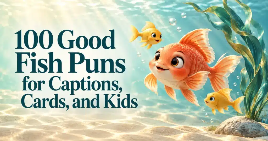 112+ Good Fish Puns for Captions, Cards, and Kids